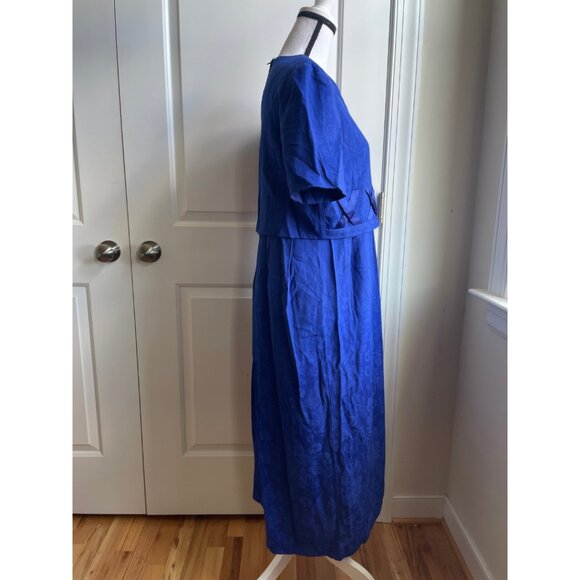 Miss Dorby Vintage Royal Blue Two-Piece Dress - Size 10 Petite - Picture 2 of 7